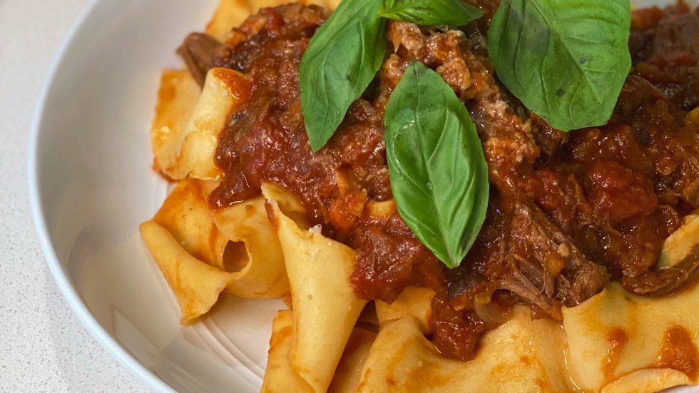 Beef ragu with homemade pasta
&ndash; Peter Bouchier