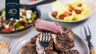 BBQ Lamb Chump Chops Grilled Red Pepper Salad